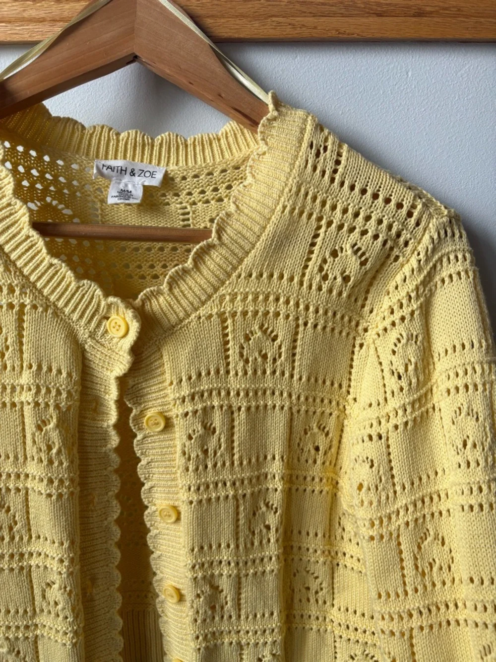 Yellow Crochet Cardigan - Picture 3 of 3